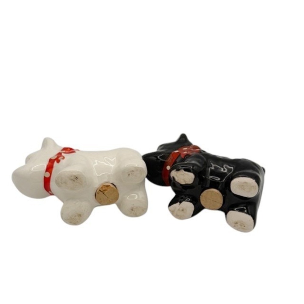 VTG Scottish Terrier Scottie Dog Set Salt Pepper Shakers Coasters Japan Scotland - Picture 16 of 16